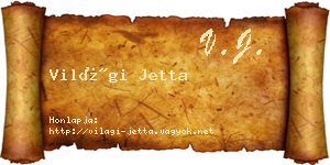 Világi Jetta névjegykártya